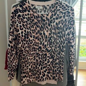 Crown & Ivy Animal Print button down Cardigan size M